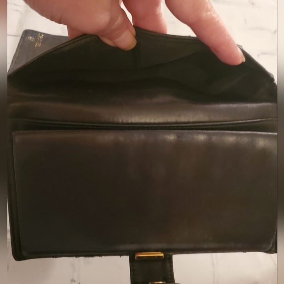 Chanel Black Embossed Caviar Leather long wallett vintage - Picture 10 of 16